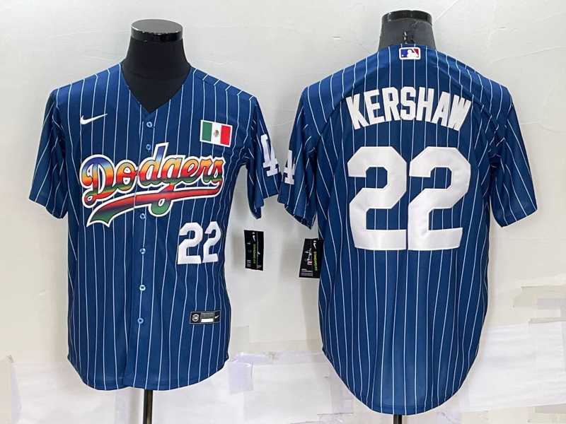 Los Angeles Dodgers22 Clayton Kershaw Number Rainbow Blue Red Pinstripe Mexico Cool Base Nike Jersey,We sell and wholesale Los Angeles Dodgers22 Clayton Kershaw Number Rainbow Blue Red Pinstripe Mexico Cool Base Nike Jersey on line form chian!
